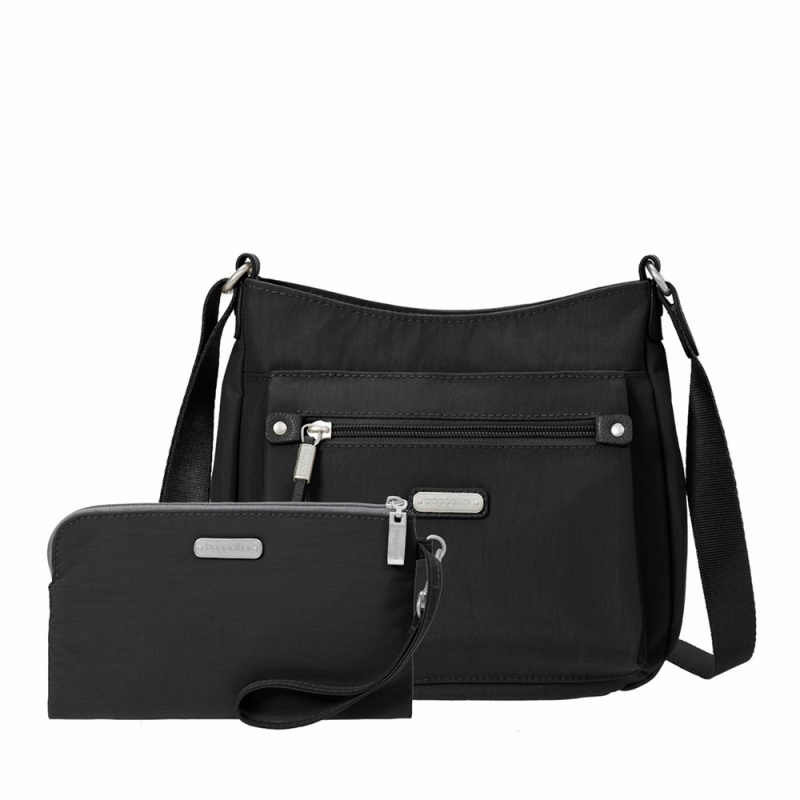 Sacs Crossbody Baggallini Uptown Bagg With RFID Phone Wristlet Noir | DVD-81729581