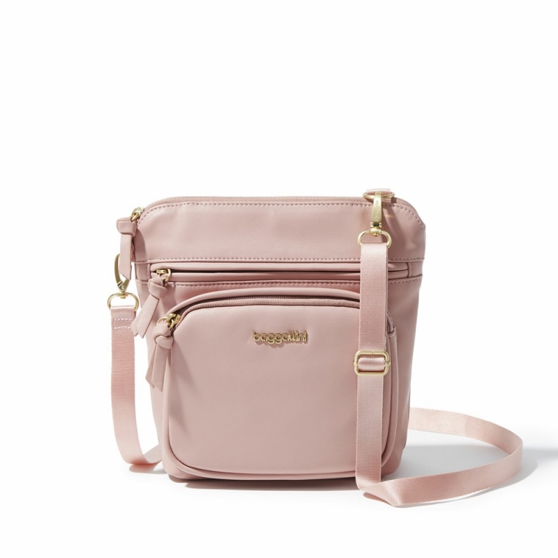 Sacs Crossbody Baggallini Modern Pocket In Vegan Cuir Rose | GHY-37498462