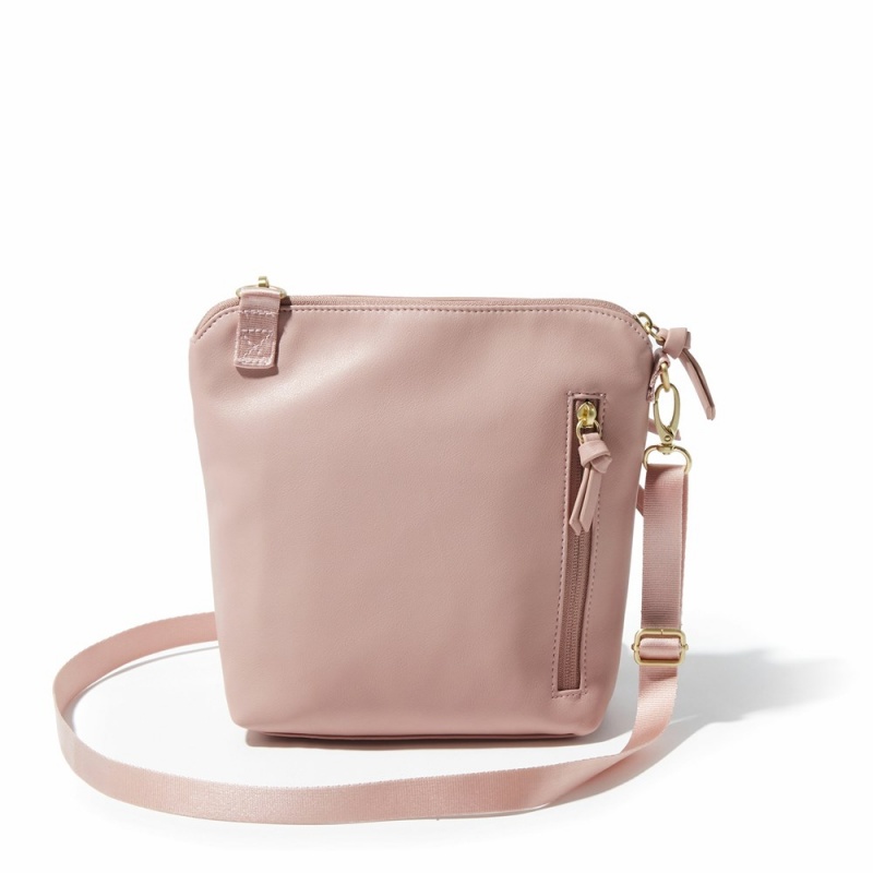 Sacs Crossbody Baggallini Modern Pocket In Vegan Cuir Rose | GHY-37498462