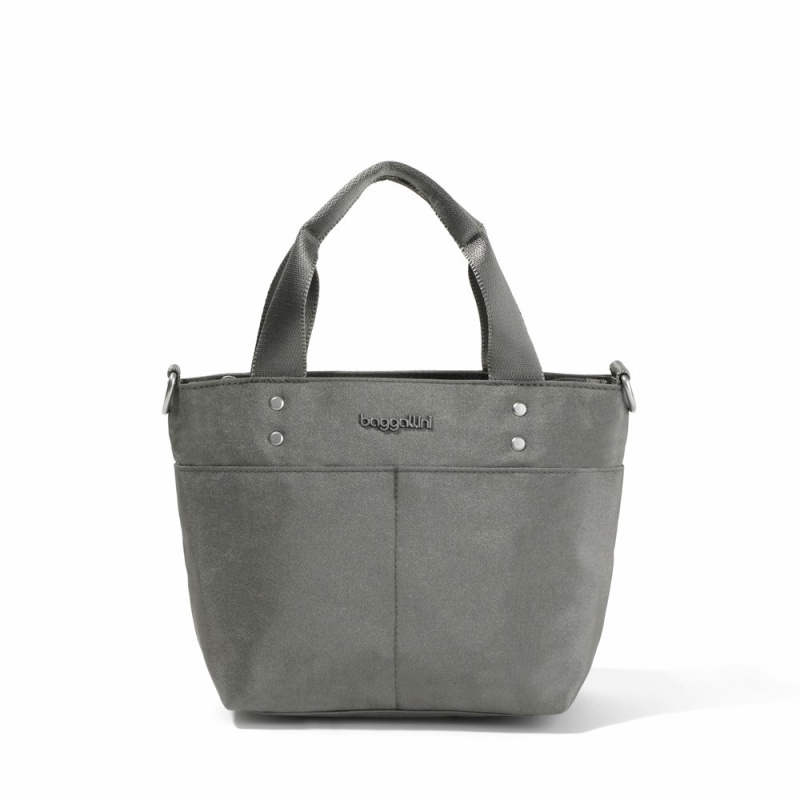 Sacs Crossbody Baggallini Mini Carryall Tote Grise Metal | NXE-41553092