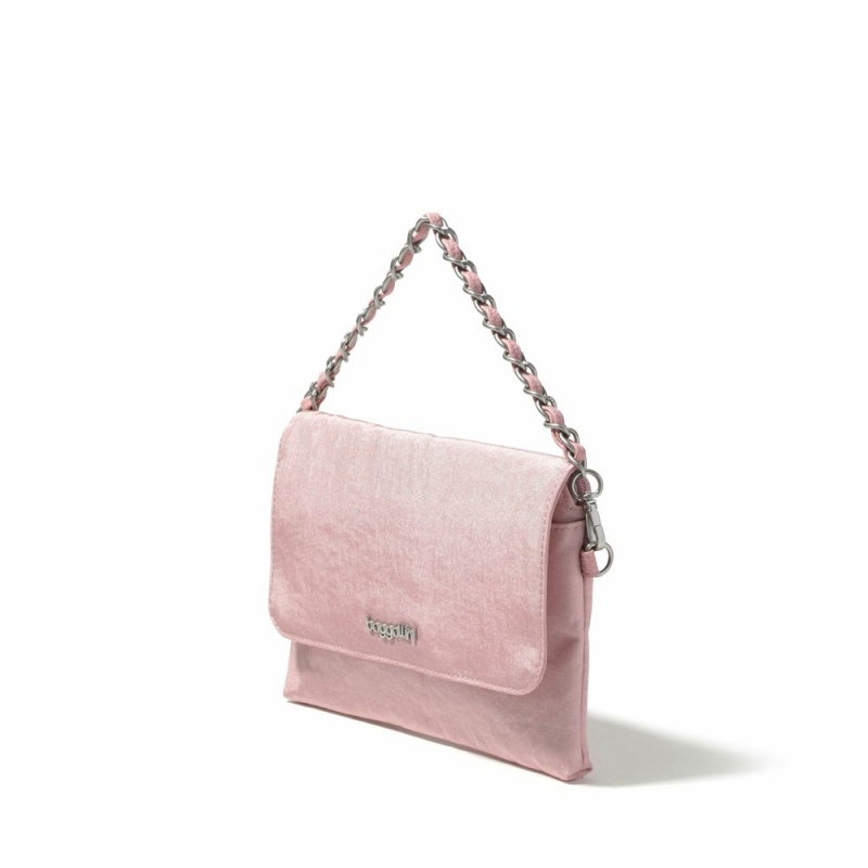 Sacs Crossbody Baggallini Flap with Chain Rose | FVT-02144989