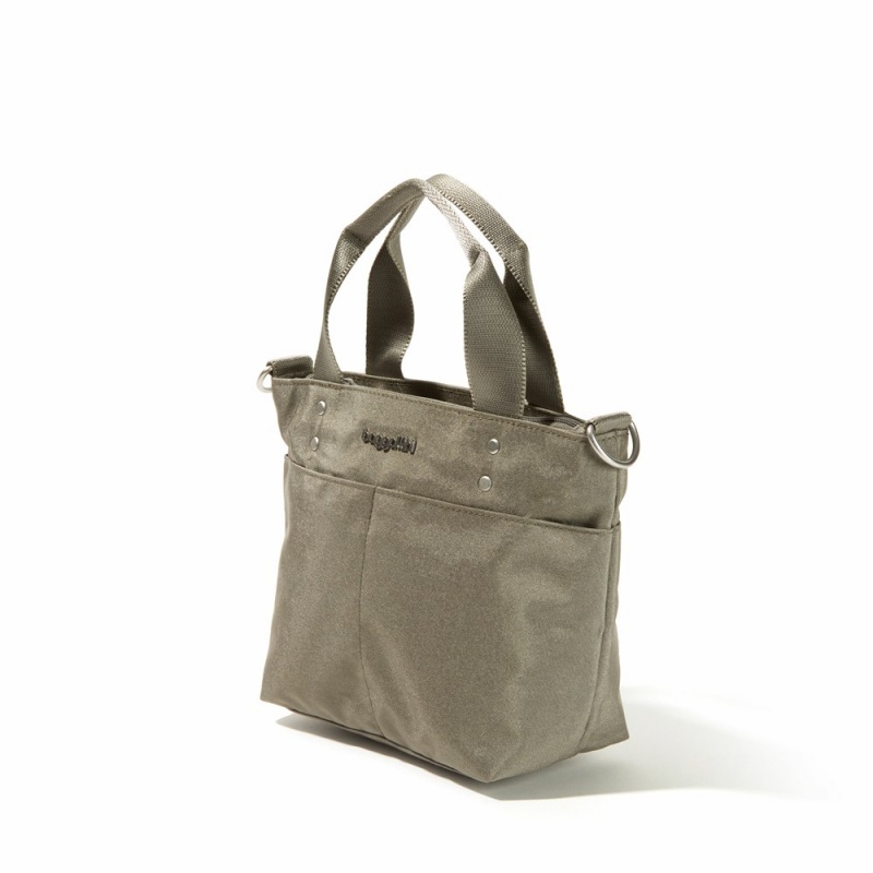 Sacs Crossbody Baggallini Mini Carryall Tote Grise Metal | NXE-41553092