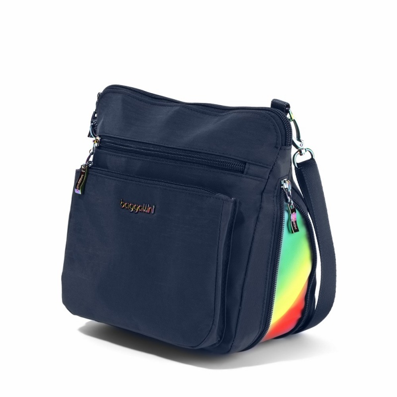 Sacs Crossbody Baggallini Expandable Modern Pocket Bleu Marine Multicolore | YJT-51164181