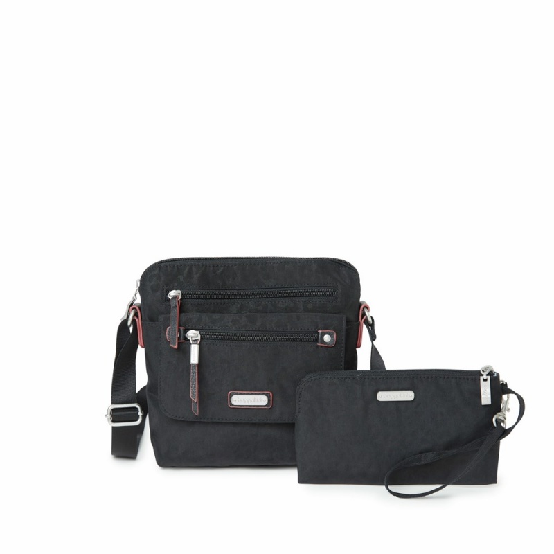 Sacs Crossbody Baggallini Escape With RFID Phone Wristlet Noir | NHI-86057339