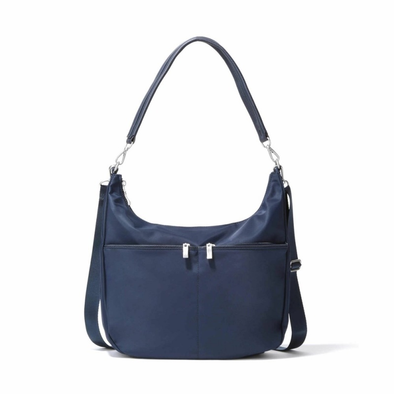 Sacs Crossbody Baggallini Bowery Large Half Moon Hobo Bleu Marine | DGI-19884757