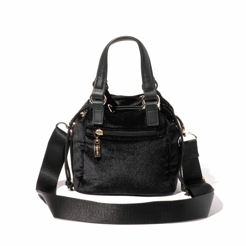 Mini Sacs Baggallini Drawstring Nano Crossbody Noir Doré | ALT-47983498