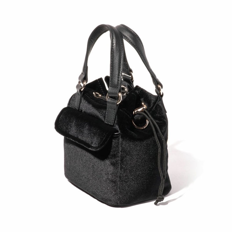 Mini Sacs Baggallini Drawstring Nano Crossbody Noir Doré | ALT-47983498