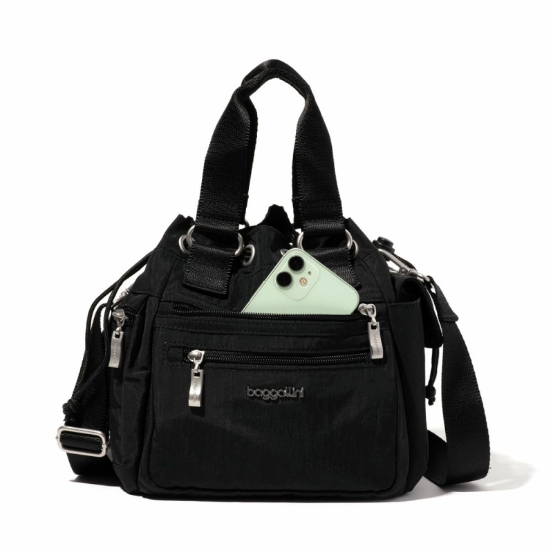 Mini Sacs Baggallini Modern Everywhere Drawstring Mini Noir | MLT-91605139