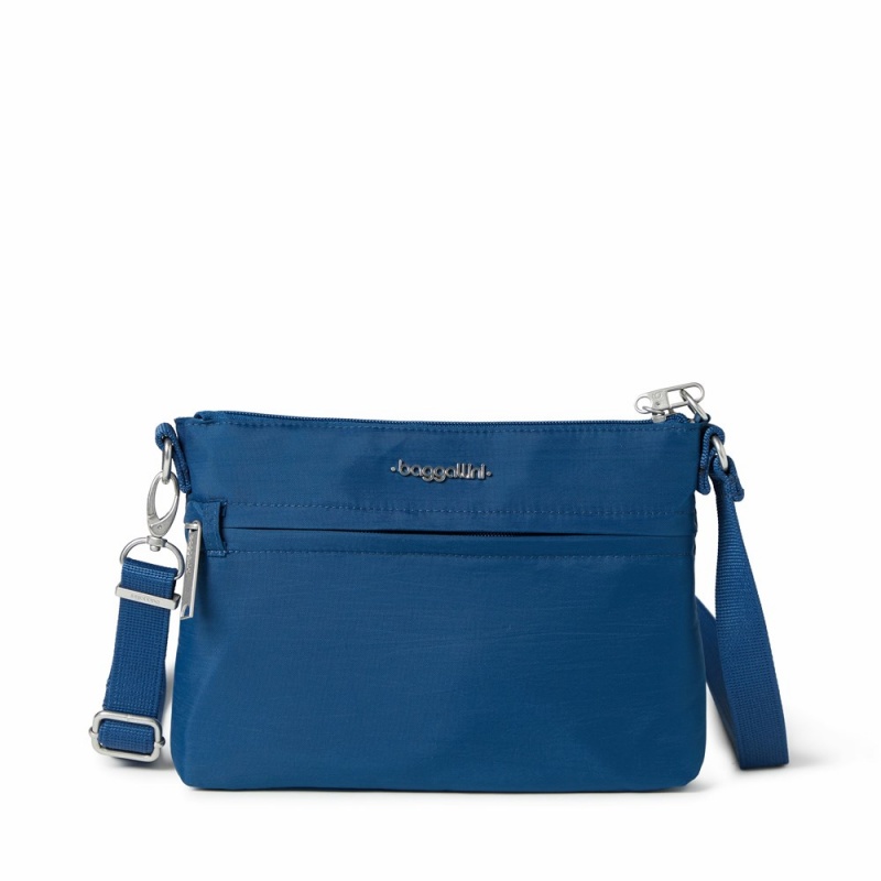 Sacs à Bandoulière Baggallini Securtex Anti-Theft Memento Crossbody Bag Bleu Marine | IGG-31414360