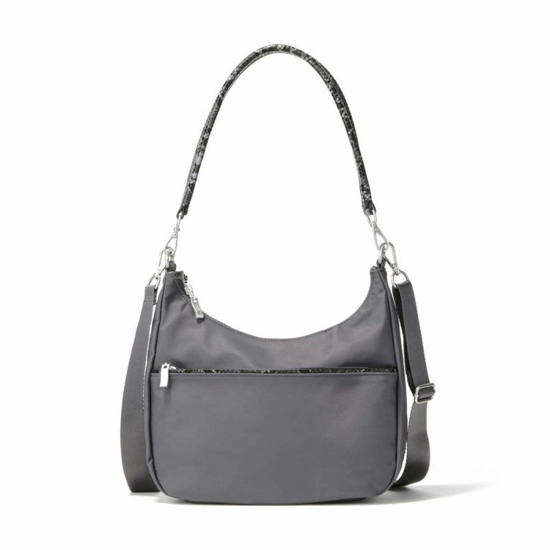 Sacs à Bandoulière Baggallini Bowery Half Moon Bag Rose Foncé | FRA-21554842