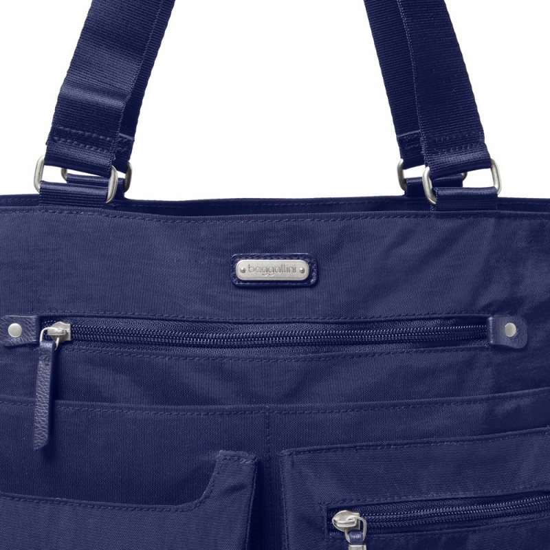 Sacs à Bandoulière Baggallini Any Day Tote With RFID Phone Wristlet Bleu Marine | UWF-06145680