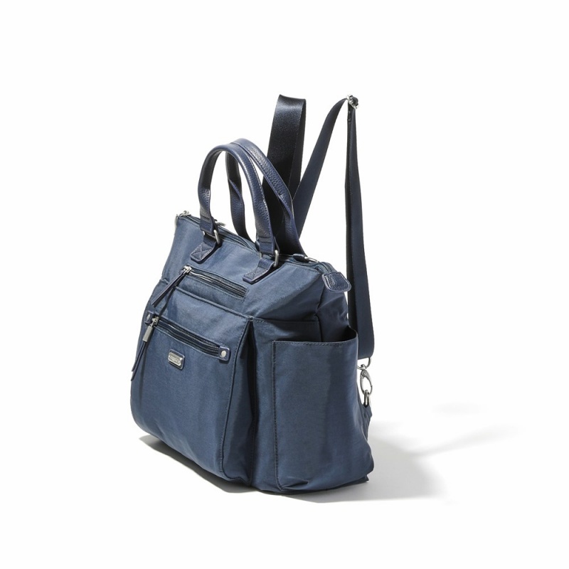 Sacs à Bandoulière Baggallini 3-In-1 Convertible Sac à Dos With RFID Phone Wristlet Bleu Marine | UHT-54403713